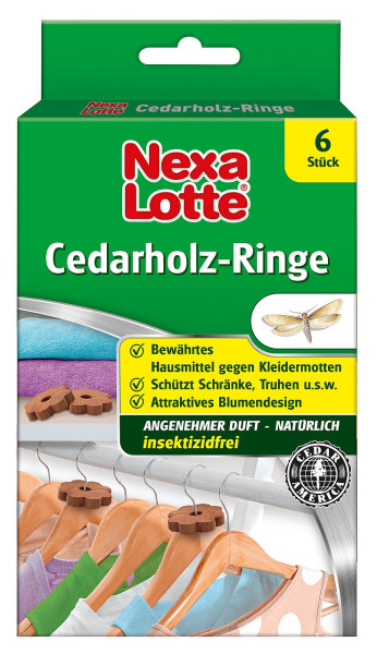 Nexa Lotte Cedarholz-Ringe 6 Stück