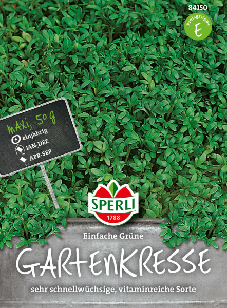 Gartenkresse Einfache Grüne, MaxiPack 50g