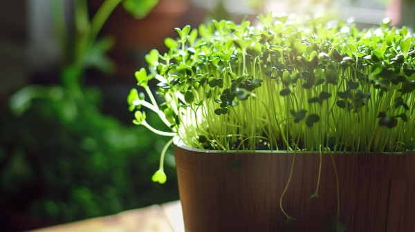 large-ai-generated-thriving-pot-of-microgreens-in-soft-sunlight-modern-indoor-organic-gardening-concept-minimal-background