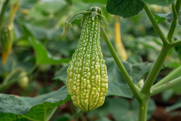 2400-green-and-white-speckled-bitter-melon-growing-on-vine-in-garden