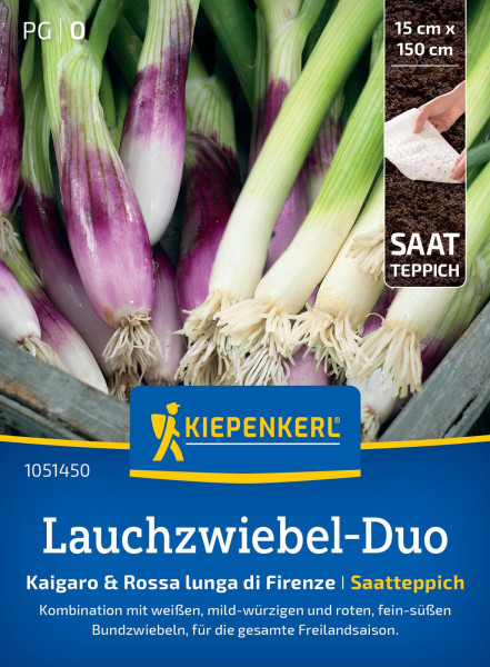 Kiepenkerl Lauchzwiebeln-Duo Kaigaro & Rossa Lunga di Firenze Saatteppich