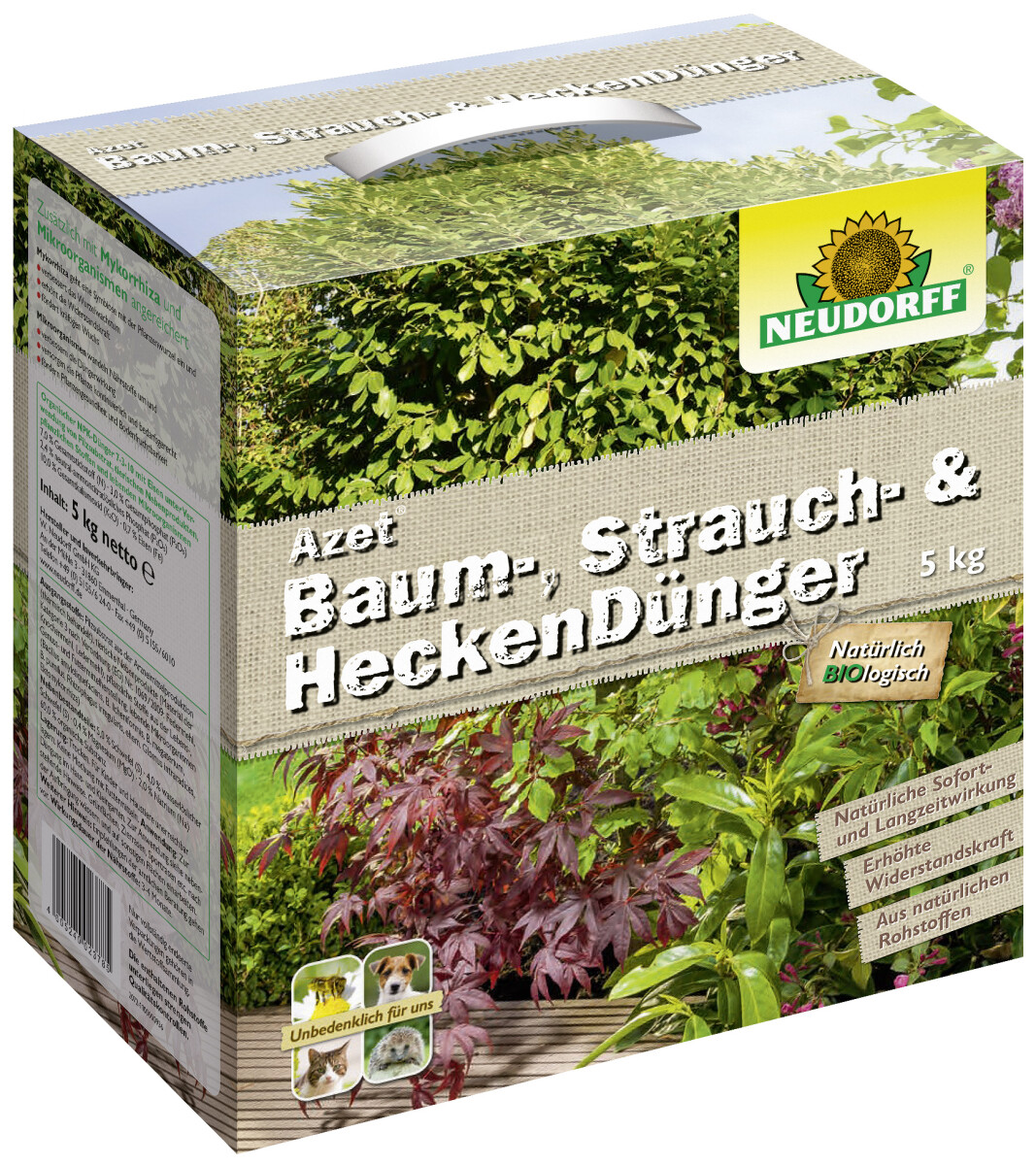 Neudorff Azet Baum, Strauch und HeckenDünger 5kg Organischer NPK