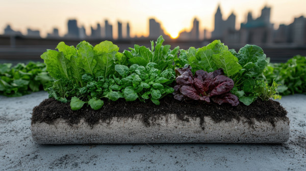 large-urban-rooftop-garden-with-various-leafy-greens-in-concrete-planter
