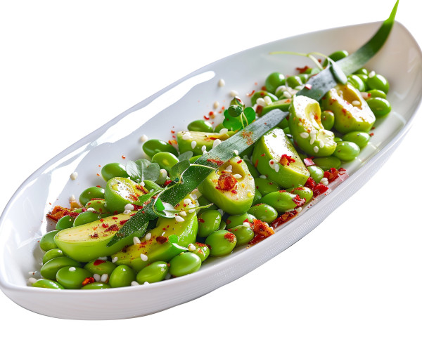 2400-a-white-plate-with-green-beans-and-avocado