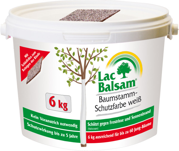 LacBalsam Baumstamm-Schutzfarbe weiß 6kg