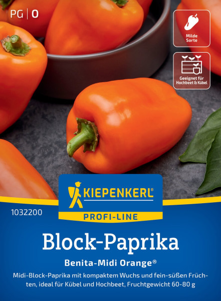 Kiepenkerl Block-Paprika Benita-Midi Orange® F1