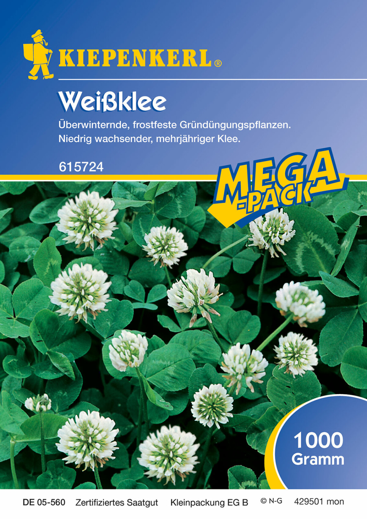 Kiepenkerl Weissklee 1 kg Mehrjähriger Gründünger für Ihren Garten
