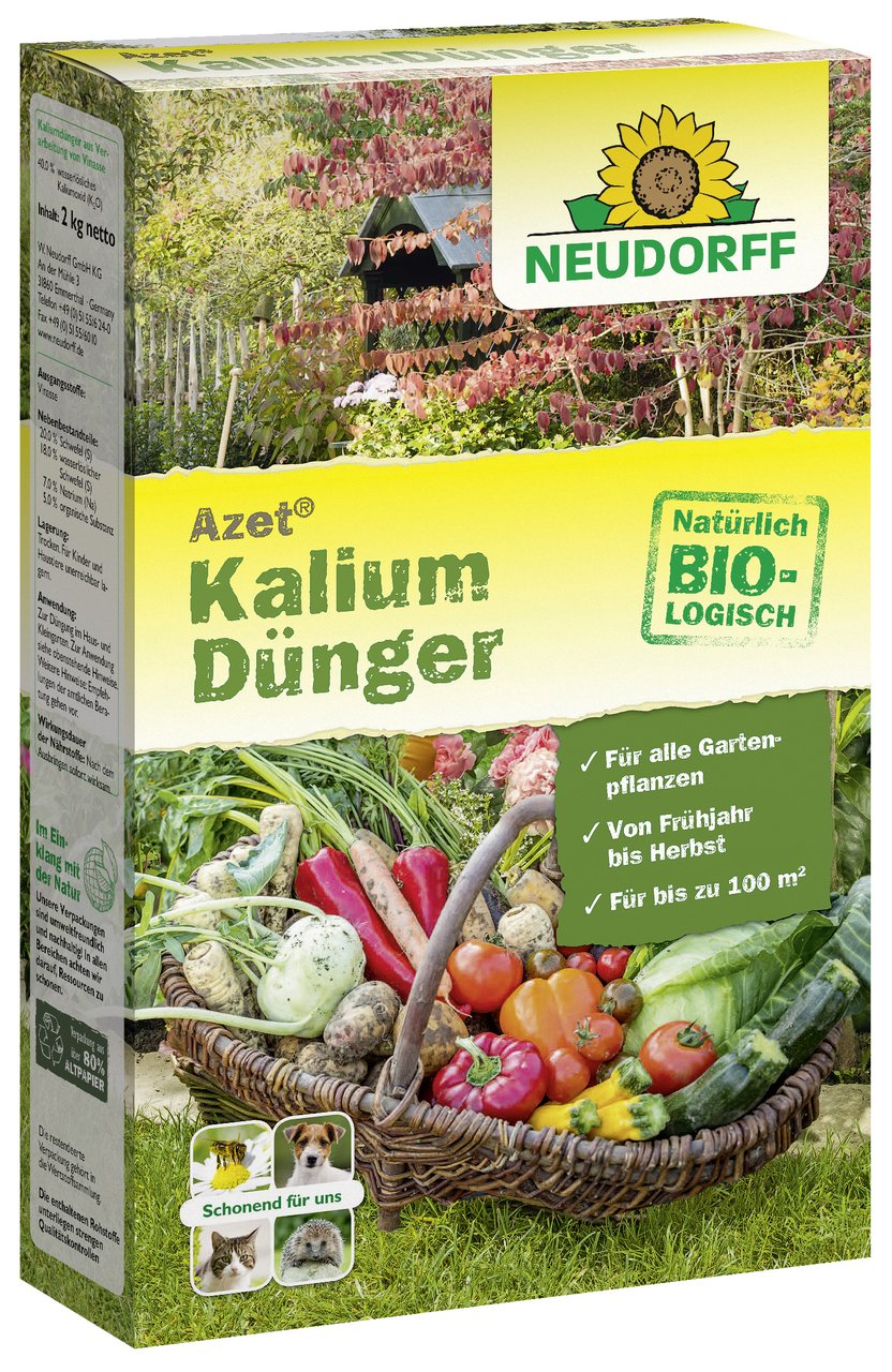 Neudorff Azet KaliumDünger 2kg BIOLOGISCH für Gartenpracht