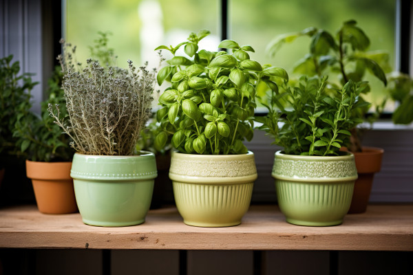 2400-ai-generated-basil-rosemary-thyme-in-old-pots-on-a-wooden-shelf-generated-by-artificial-intelligence-1