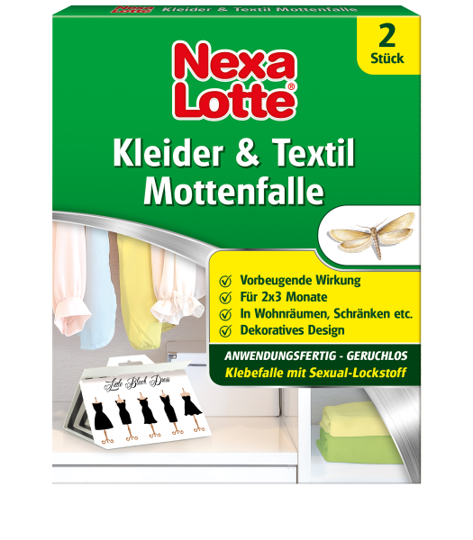 Nexa Lotte Kleider und Textil Mottenfalle 2 Stück