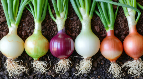 large-row-of-different-colored-onions-on-the-ground