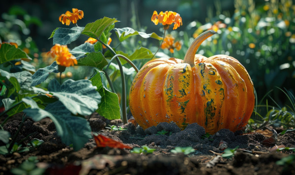 2400-a-close-up-of-a-pumpkin-vine-with-a-focus-on-a-single-large-pumpkin