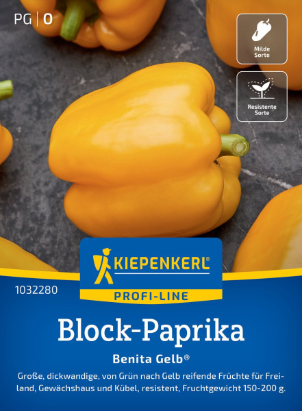 Kiepenkerl Block-Paprika Benita Gelb® F1