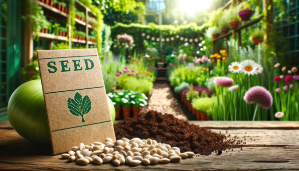 large-close-up-photo-of-blank-organic-seed-packets-prominently-displayed-in-the-foreground-featuring-a-garden-green-and-soil-brown-color-palette-generative-ai