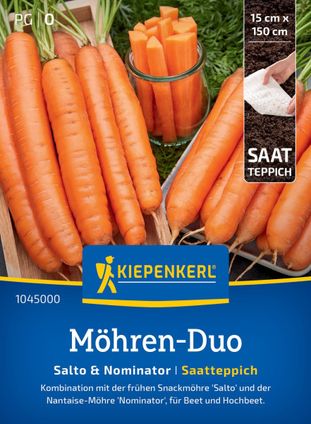 Kiepenkerl Möhren-Duo Salto & Nominator F1 Saatteppich