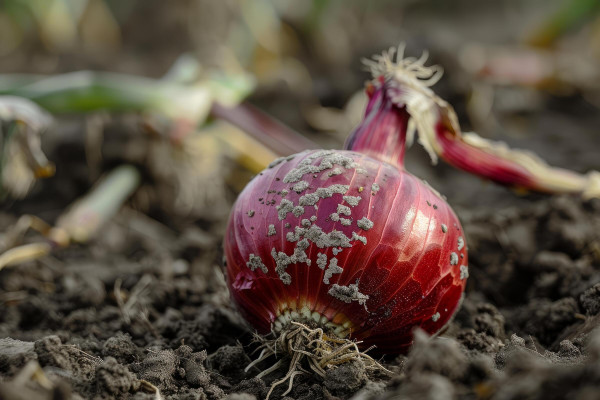 large-red-onion-growing-in-the-ground-with-mold