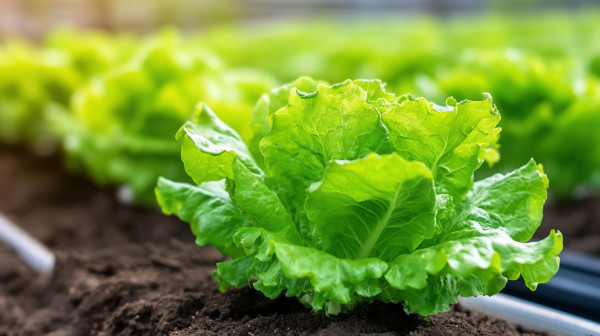 large-fresh-green-lettuce-growing-in-a-garden-highlighting-agricultural-practices