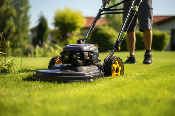 large-lawn-care-a-man-meticulously-mowing-the-lush-green-grass-ai-generated