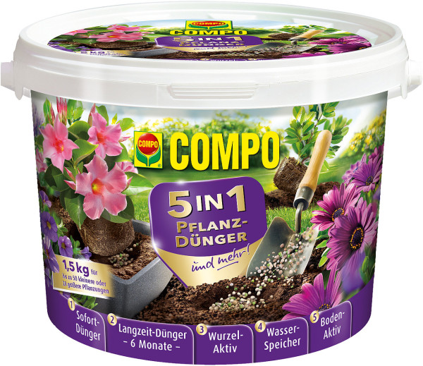 COMPO 5in1 Pflanzendünger und mehr 1,5kg
