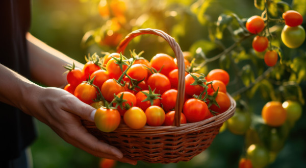 2400-ai-generated-a-person-is-a-hand-holding-up-a-basket-of-tomatoes