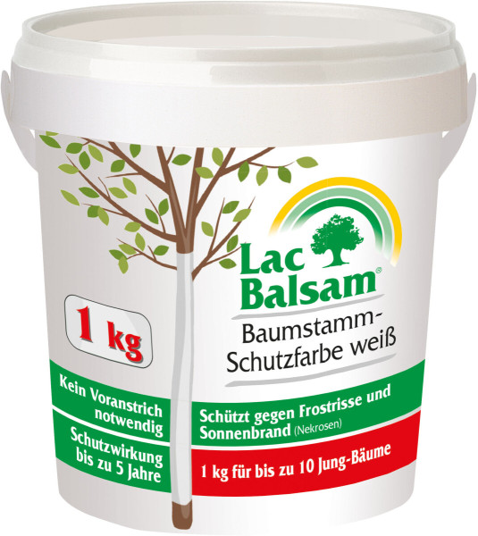 LacBalsam Baumstamm-Schutzfarbe weiß 1kg