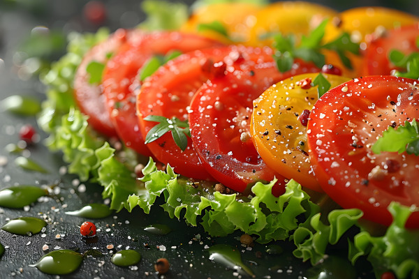 large-fresh-salad-with-sliced-tomatoes-and-lettuce-garnished-with-herbs-and-seasonings-for-healthy-meals