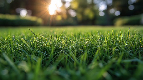 large-sunlight-shining-through-trees-over-lush-green-grass-at-sunset-in-a-tranquil-garden-setting