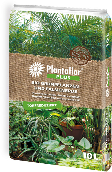 Plantaflor Bio Grünpflanzen- und Palmenerde torfreduziert 10l
