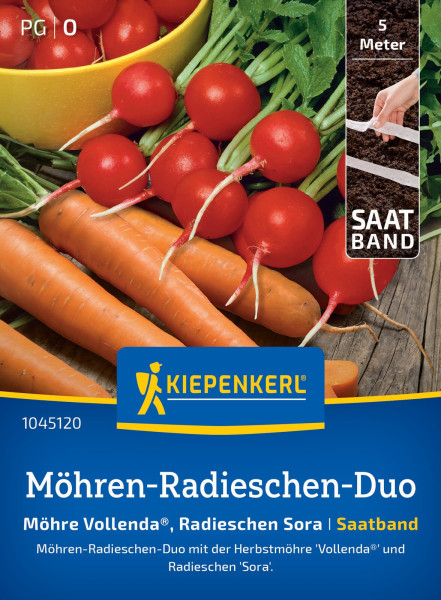 Kiepenkerl Möhren-Radieschen-Duo Möhre Vollenda® Radieschen Sora Saatband