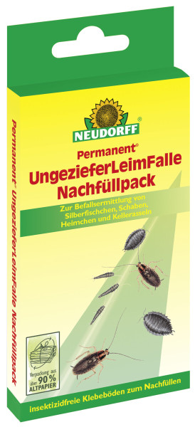 Neudorff Permanent UngezieferLeimFalle 4 Stück Nachfüllpack