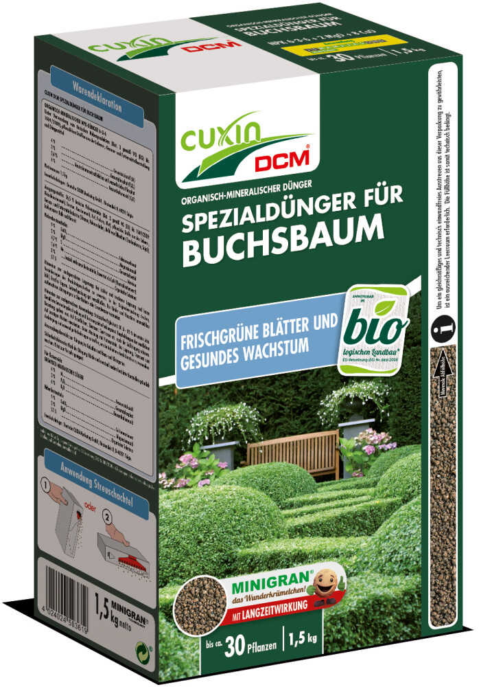 Cuxin DCM BuchsbaumDünger BioMinigran für vitales Wachstum