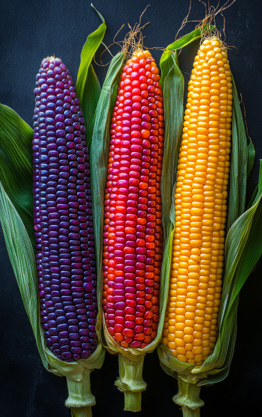 2400-three-different-colored-corn-cobs-are-displayed-on-a-table-the-colors-are-purple-red-and-yellow