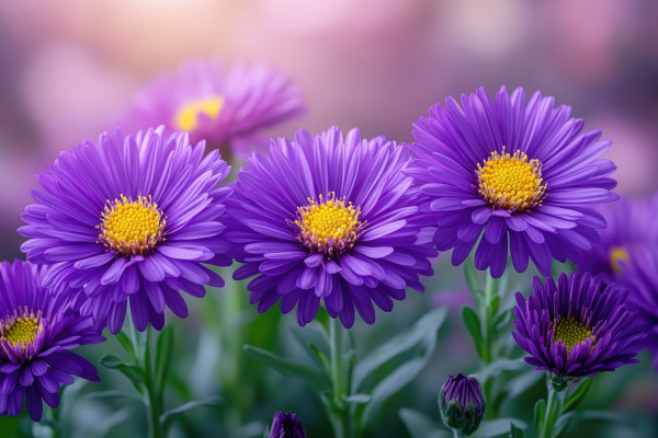 large-vibrant-purple-aster-flowers-blooming-in-garden