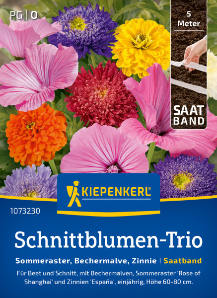 Kiepenkerl Schnittblumen-Trio Sommeraster Lavatera Zinnia Saatband