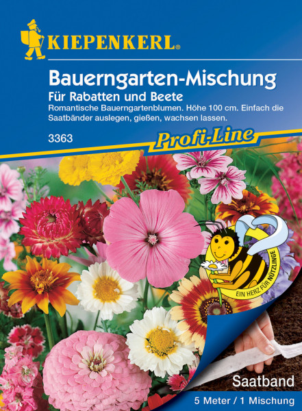 Kiepenkerl Blumenmischung Bauerngarten für Rabatten und Beete, Saatband