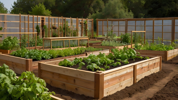 large-bountiful-community-garden-raised-beds-in-sunny-setting