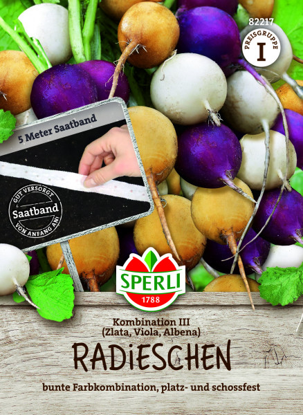 SPERLI Radieschen Kombination III - Zlata, Viola, Albena - Saatband